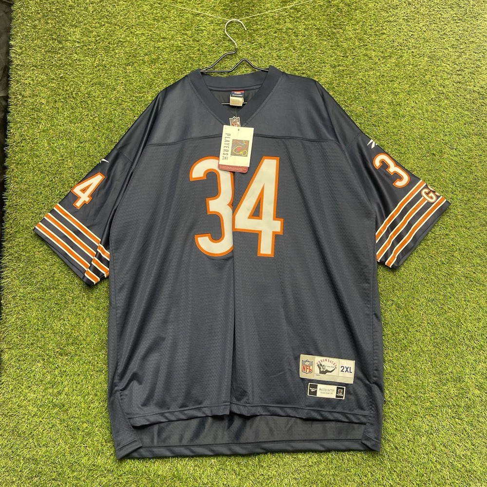 Chicago Bears Reebok Jersey Mens 2XL Walter Payton #34 NFL Blue NWT